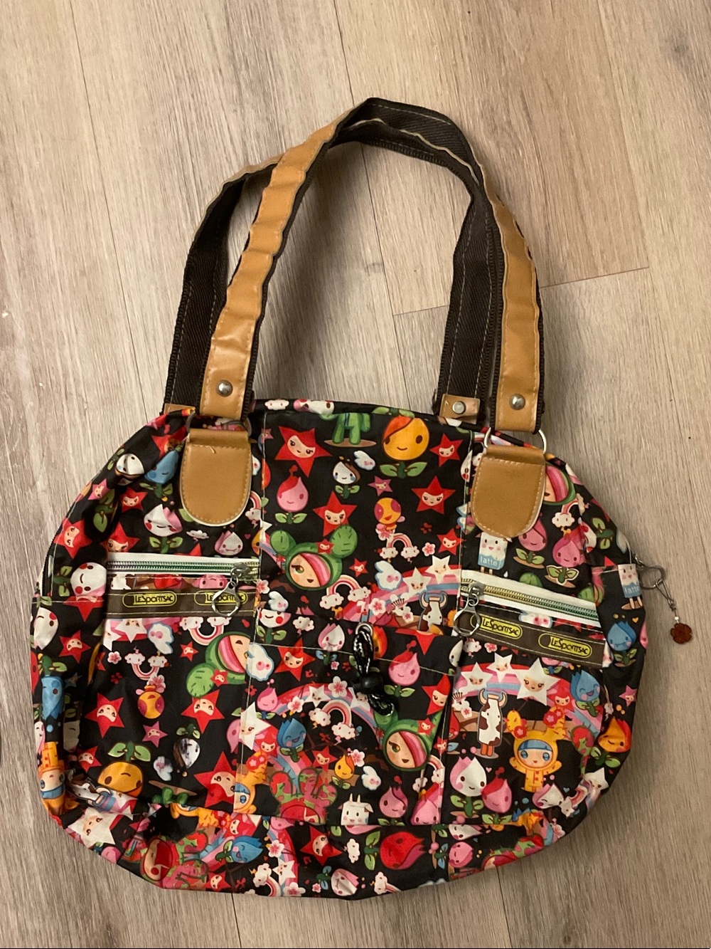 LeSportsac Tokidoki Women’s Black Multicolor Shoulder Bag